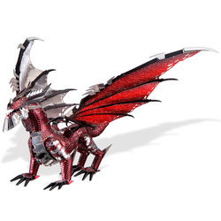 Piececool Puzzle Metalowe Model 3D - Czarny Smok