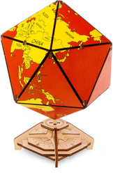 EWA Wooden 3D Puzzle - Double Wall Red Globe
