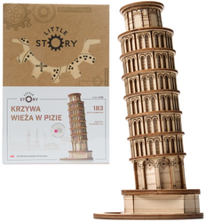 Little Story Wooden Model 3D Puzzles DIY - Leaning Tower of Pisa