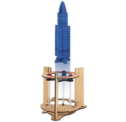 Smartivity Wooden Mechanical 3D Puzzle - Launching Space Rocket