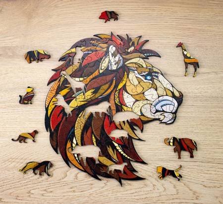 EWA Wooden 2D Puzzle - Lion Puzzle