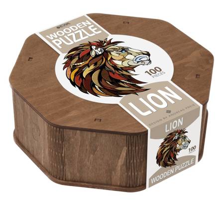 EWA Wooden 2D Puzzle - Lion Puzzle