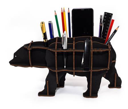 EWA Wooden 3D Puzzle - Bear Organizer