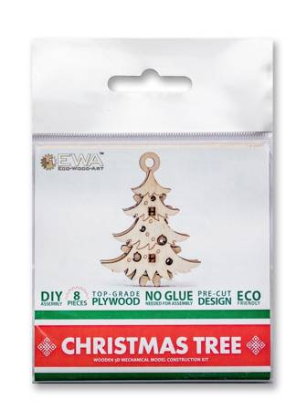 EWA Wooden 3D Puzzle - Christmas Tree