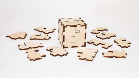 EWA Wooden 3D Puzzle - Cube