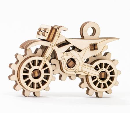 EWA Wooden 3D Puzzle - Motocross