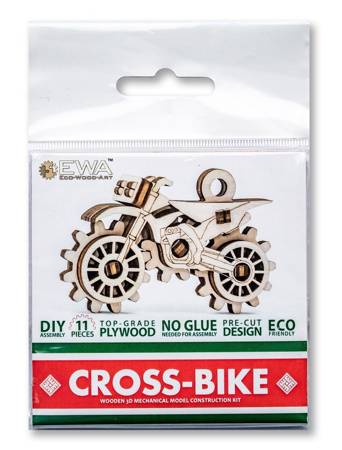 EWA Wooden 3D Puzzle - Motocross