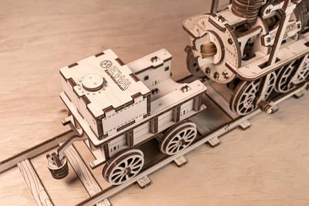 EWA Wooden 3D Puzzle - Steam Locomotive