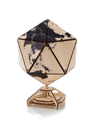 EWA Wooden 3D Puzzle - Twentieth Wall Black Globe