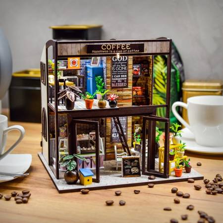 LITTLE STORY Folding Wooden LED Model - Corner Coffee House