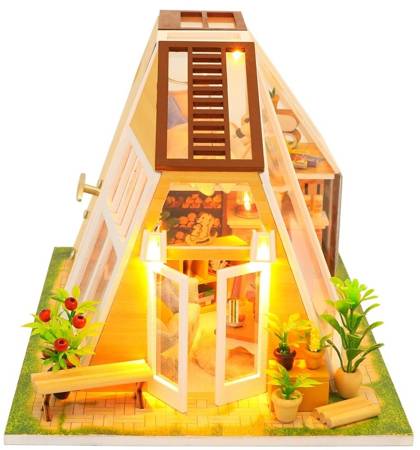 LITTLE STORY Miniature House Kit DIY Wooden LED Model - Peter's Dream Hut