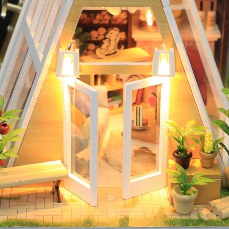 LITTLE STORY Miniature House Kit DIY Wooden LED Model - Peter's Dream Hut