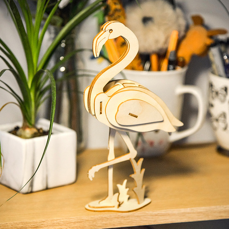 Little Story Wooden Model 3D Puzzle - Flamingo