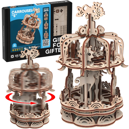 Mr.Playwood Wooden 3D Puzzle - Carousel S