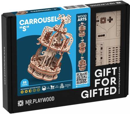 Mr.Playwood Wooden 3D Puzzle - Carousel S