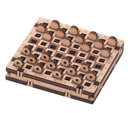 Mr.Playwood Wooden 3D Puzzle - Checkers Game