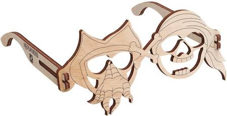 Mr.Playwood Wooden 3D Puzzle - Pirate Glasses