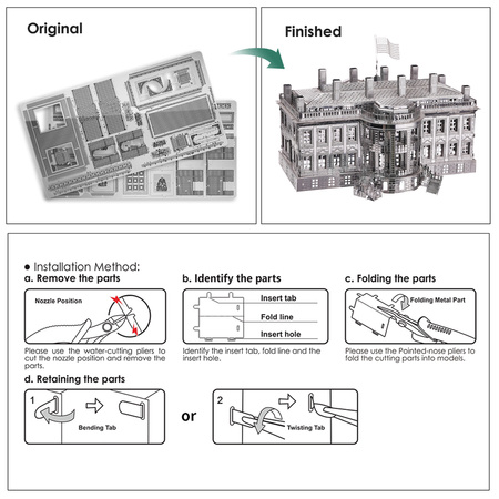 Piececool Metal Puzzle 3D Model - White House