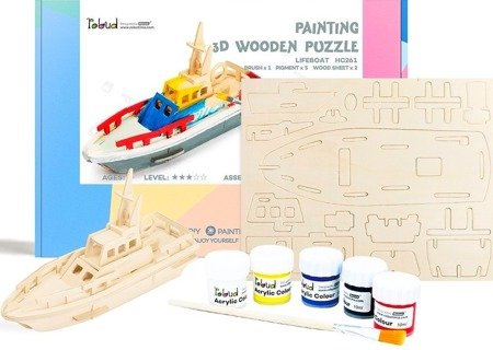 ROBOTIME 3D Painting Puzzle - Motorboat