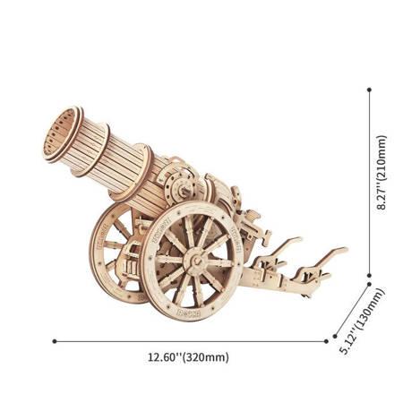 ROBOTIME 3D Wooden Puzzle - Cannon