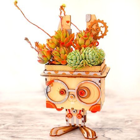 ROBOTIME 3D Wooden Puzzle - Flower Pot Rabbit