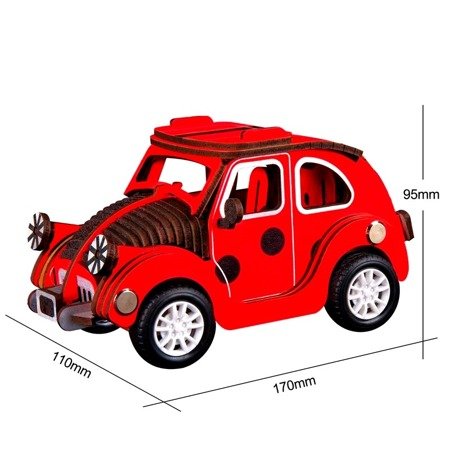 ROBOTIME 3D Wooden Puzzle - Moving Beetle Car