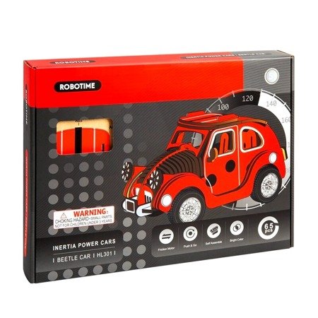 ROBOTIME 3D Wooden Puzzle - Moving Beetle Car