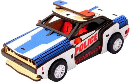 ROBOTIME 3D Wooden Puzzle - Moving Police Car