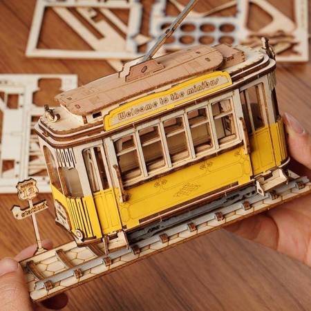 ROBOTIME 3D Wooden Puzzle - Tramway