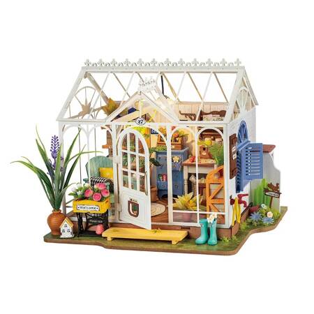 ROBOTIME Foldable 3D DIY LED Wooden Model - Dream Garden House