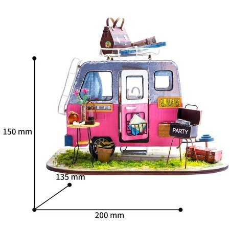 ROBOTIME Folding Wooden LED Model - Camper