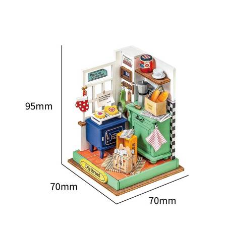 ROBOTIME Folding Wooden Model Small Bakery