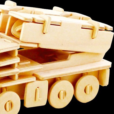 ROBOTIME Wooden 3D Puzzle - Combat Vehicle with Rockets