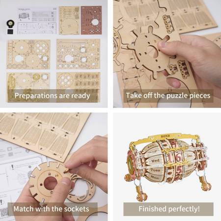 ROBOTIME Wooden 3D Puzzle - Mechanical Calendar