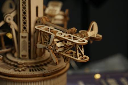 ROBOTIME Wooden 3D Puzzle - Positive Flight Control Tower