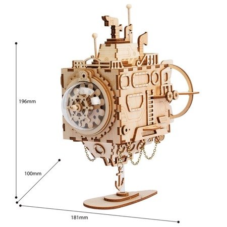 ROBOTIME Wooden 3D Puzzle - Steampunk Underwater Boat Poser