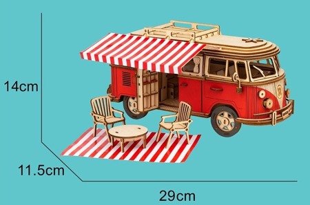 ROBOTIME Wooden Model Puzzle 3D Retro Camper