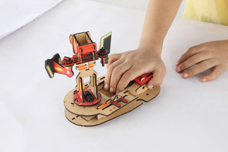 Smartivity Wooden Mechanical 3D Puzzle - Cyborg Battle