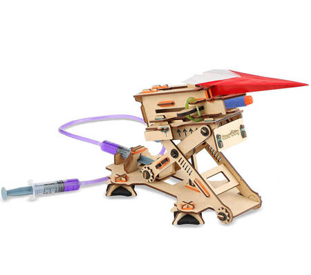 Smartivity Wooden Mechanical 3D Puzzle - Hydraulic Launcher