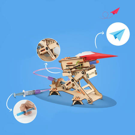 Smartivity Wooden Mechanical 3D Puzzle - Hydraulic Launcher