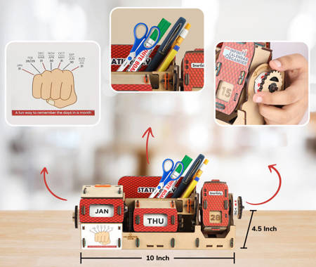 Smartivity Wooden Mechanical 3D Puzzle - Infinity Calendar