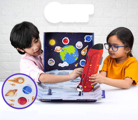 Smartivity Wooden Mechanical 3D Puzzle - Space Explorers