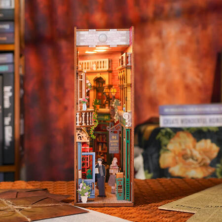 Tonecheer Składany Drewniany Model 3D LED - Book Nook 84 Charing Cross Road