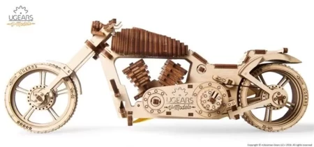 UGEARS Folding Wooden 3D Mechanical Model - Motorcycle VM-02