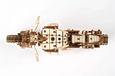 UGEARS Składany Drewniany Model 3D - Scrambler UGR-10 z bocznym wózkiem