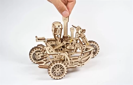 UGEARS Składany Drewniany Model 3D - Scrambler UGR-10 z bocznym wózkiem