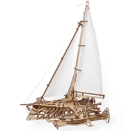 UGEARS Składany Drewniany Model 3D - Trimaran Merihobus 