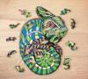 EWA Wooden 2D Puzzle - Chameleon Puzzle