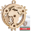 EWA Wooden 3D Puzzle - Small Globe