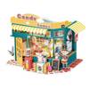 ROBOTIME Folding Wooden Model Puzzle 3D Rainbow Candy Shop